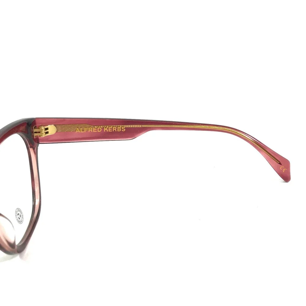Alfred Kerbs Eyeglasses Frames MIO PU Purple Horn Cat Eye Full Rim 54-16-135